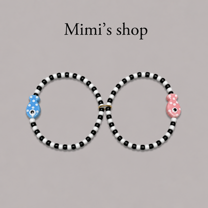 Blanco y Negro Bracelet Set