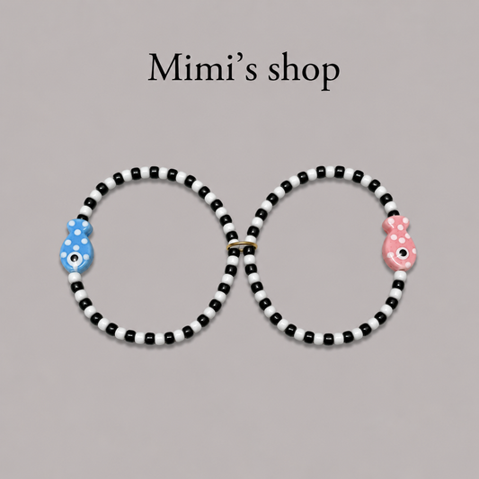 Blanco y Negro Bracelet Set