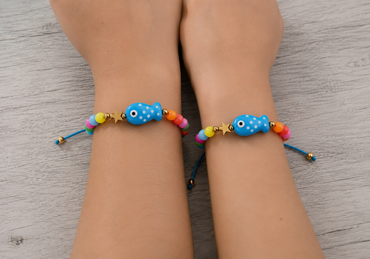 Blue fish bracelet