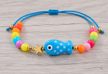 Blue fish bracelet