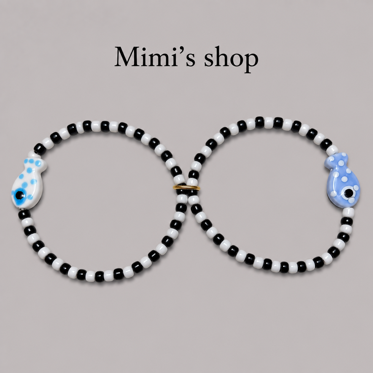 Blanco y Negro Bracelet Set