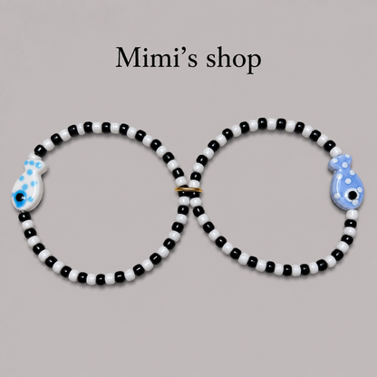Blanco y Negro Bracelet Set